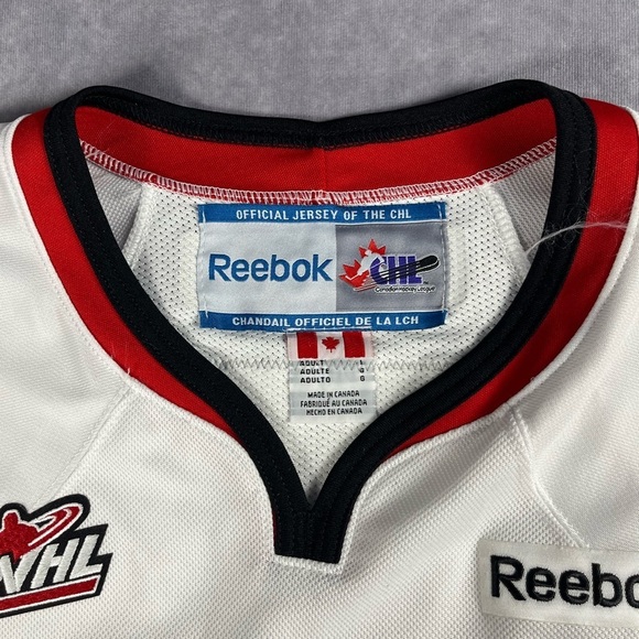 Vintage WHL Warriors Reebok Made In Canada Home Jersey Rodewald #15 Sz L - Picture 2 of 3